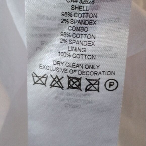 Armani Exchange White Cotton Blend Dress - Picture 9 of 12